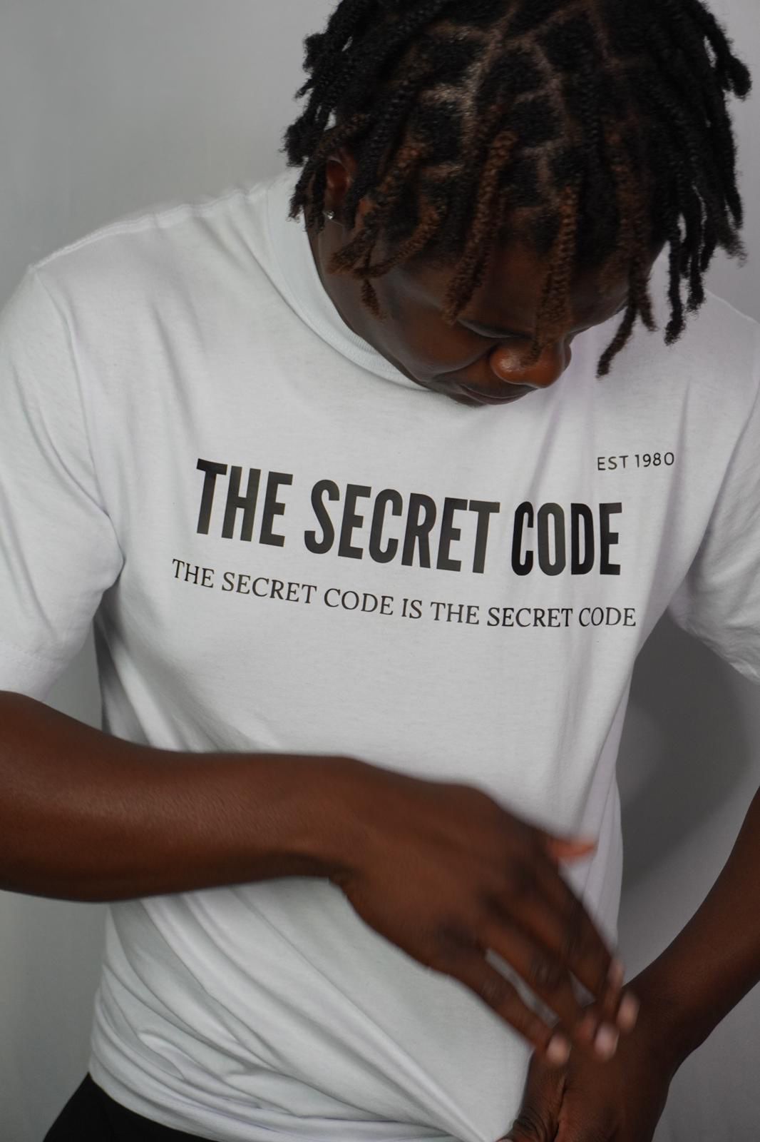 “The Secret Code is The Secret Code” Max Heavyweight T-Shirt  (White)
