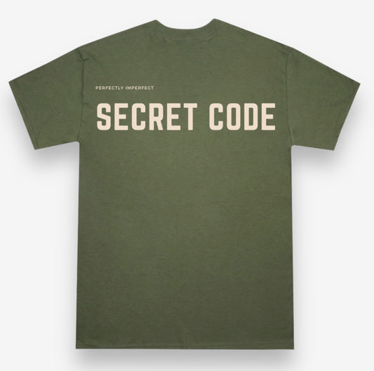 Secret Code  Unisex Heavyweight T-Shirt  (olive green)