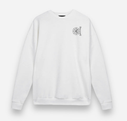 Classic Keypad Unisex Premium Crewneck Sweatshirt (white)